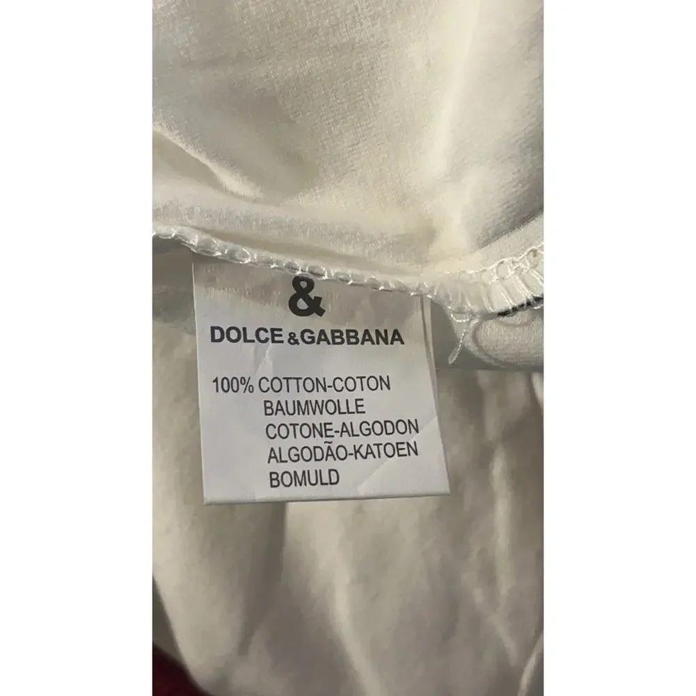 Dolce & Gabbana D&G White T-Shirt Vintage Y2K Women's Size S - EXCELLENT - Picture 12 of 12